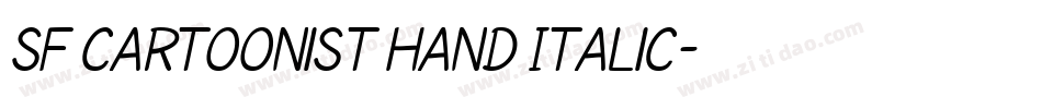 SF Cartoonist Hand Italic字体转换